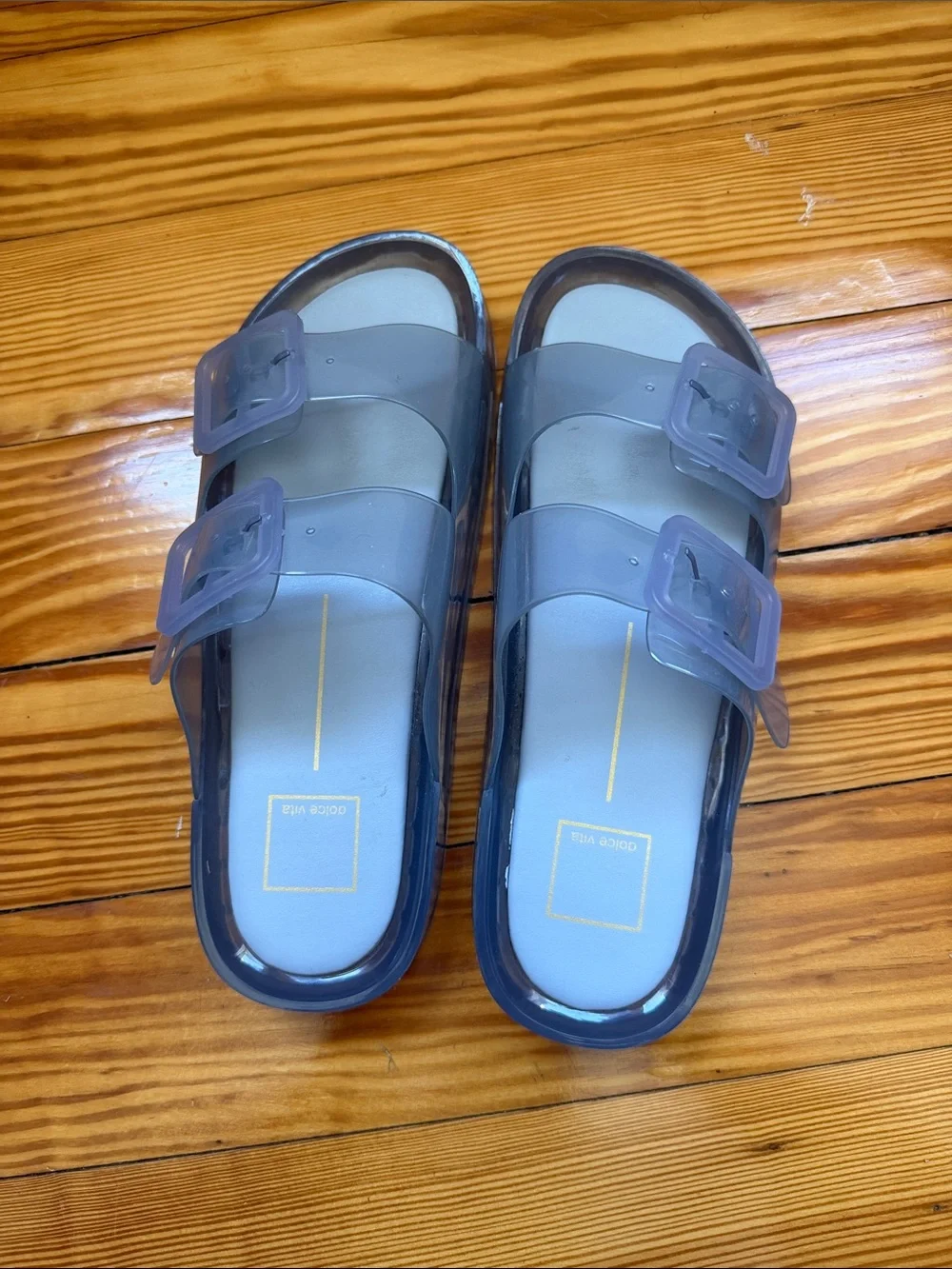 Dolce Vita Julio Jelly Sandal in dusty blue size 10